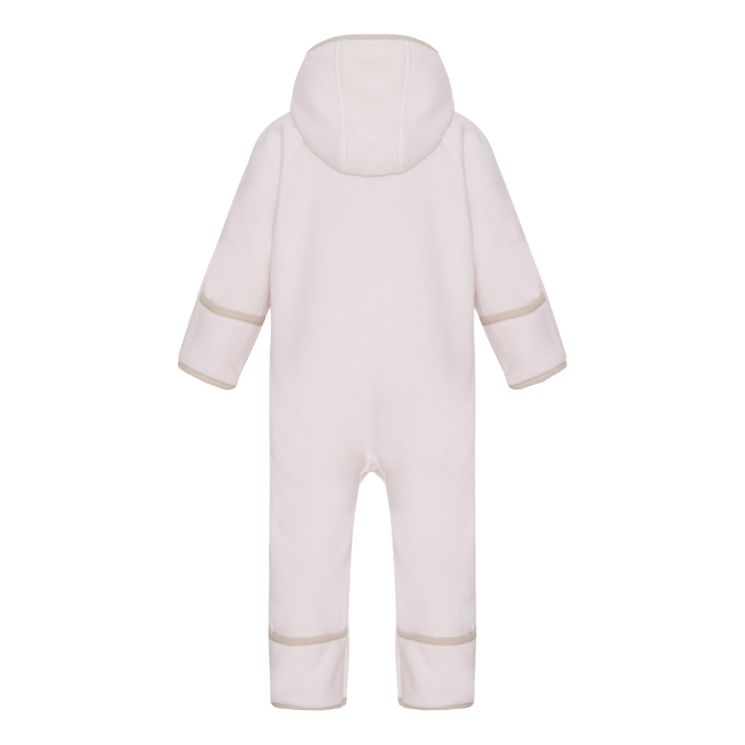 VER de TERRE Rose Powder Doubleface Fleece-Babyanzug