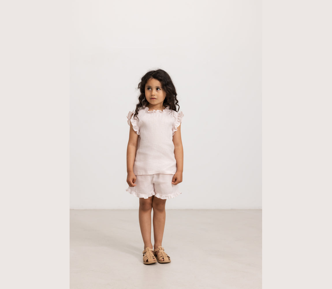 MarMar Copenhagen Pala Frill Linen Shorts