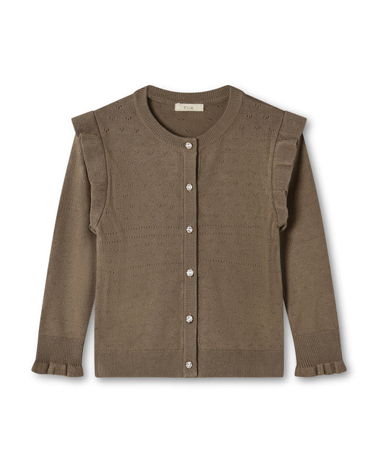 FLIINK - FAME CARDIGAN - PINE BARK