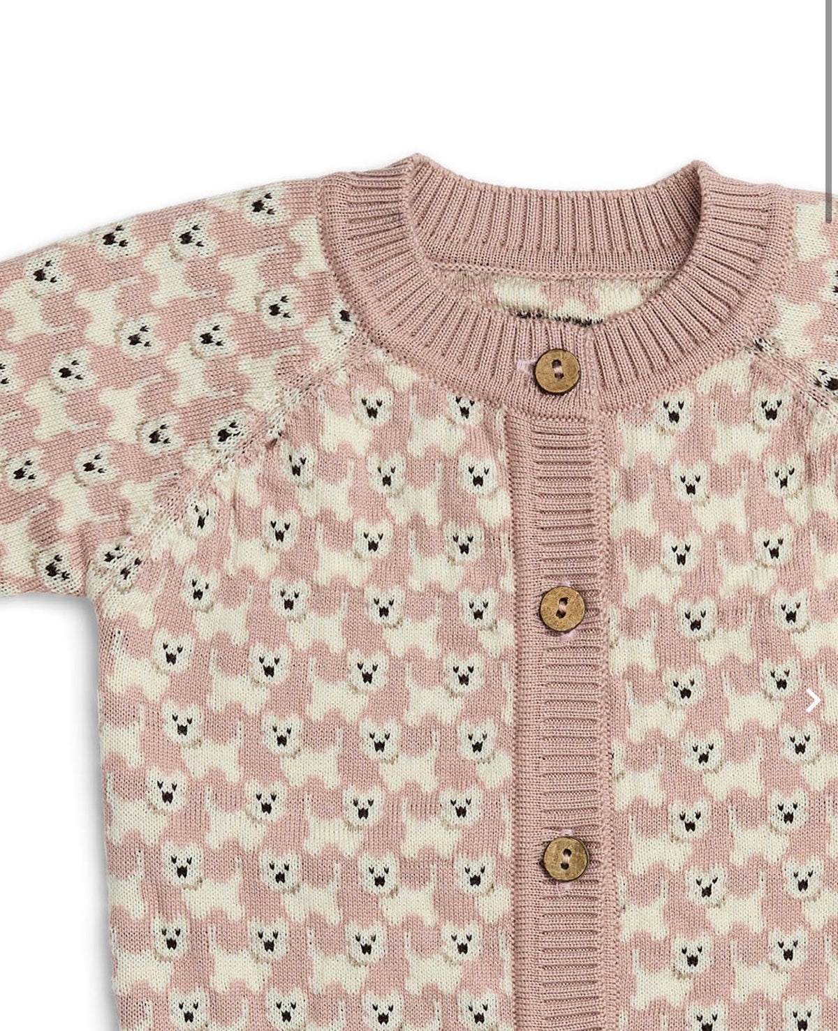 SMALLSTUFF - Cardigan - AO Dogs - Merino Wool - Rose