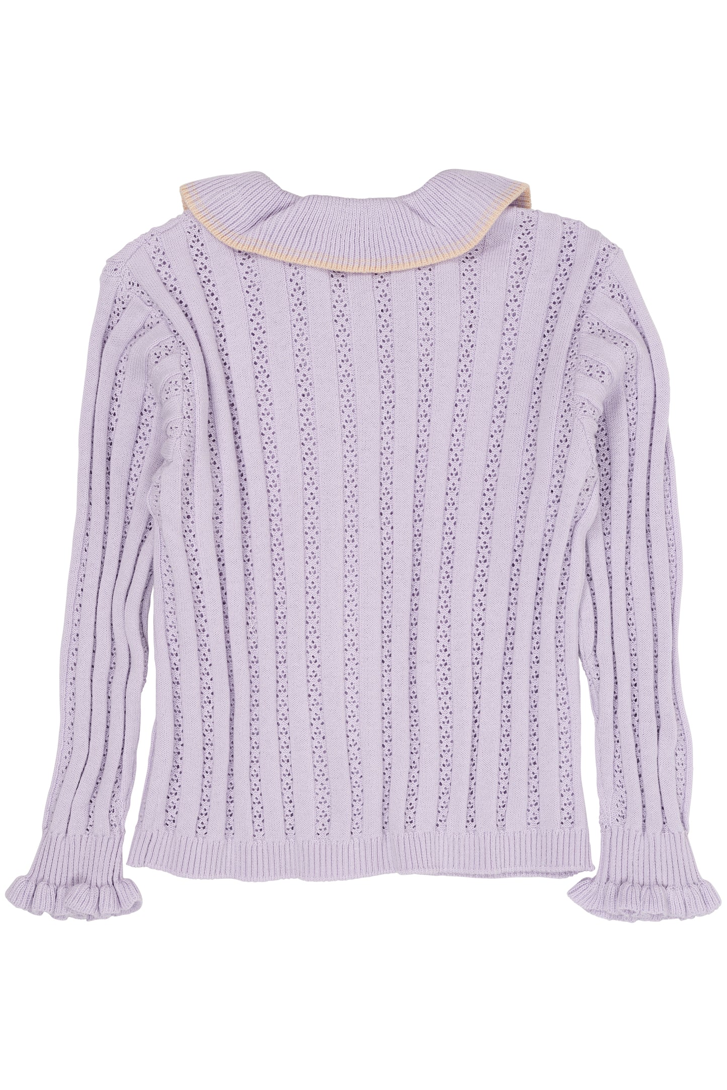 Copenhagen Colors Knitted Pointelle Cardigan W. Collar