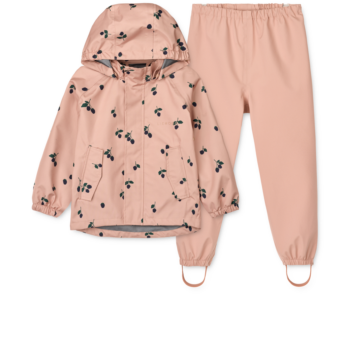 LIEWOOD - PEDIA RAINWEAR SET - BERRY/PALE TUSCANY