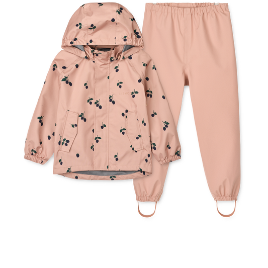 LIEWOOD - PEDIA RAINWEAR SET - BERRY/PALE TUSCANY