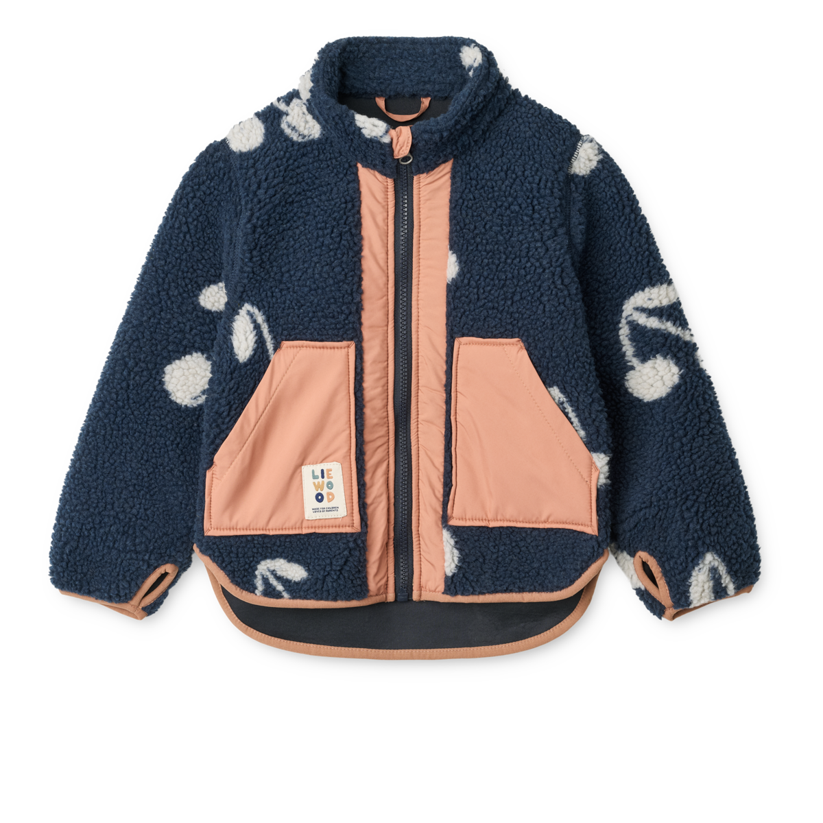 LIEWOOD - NOAM PILE JACKET - CHERRY BLOSSOM/CLASSIC NAVY