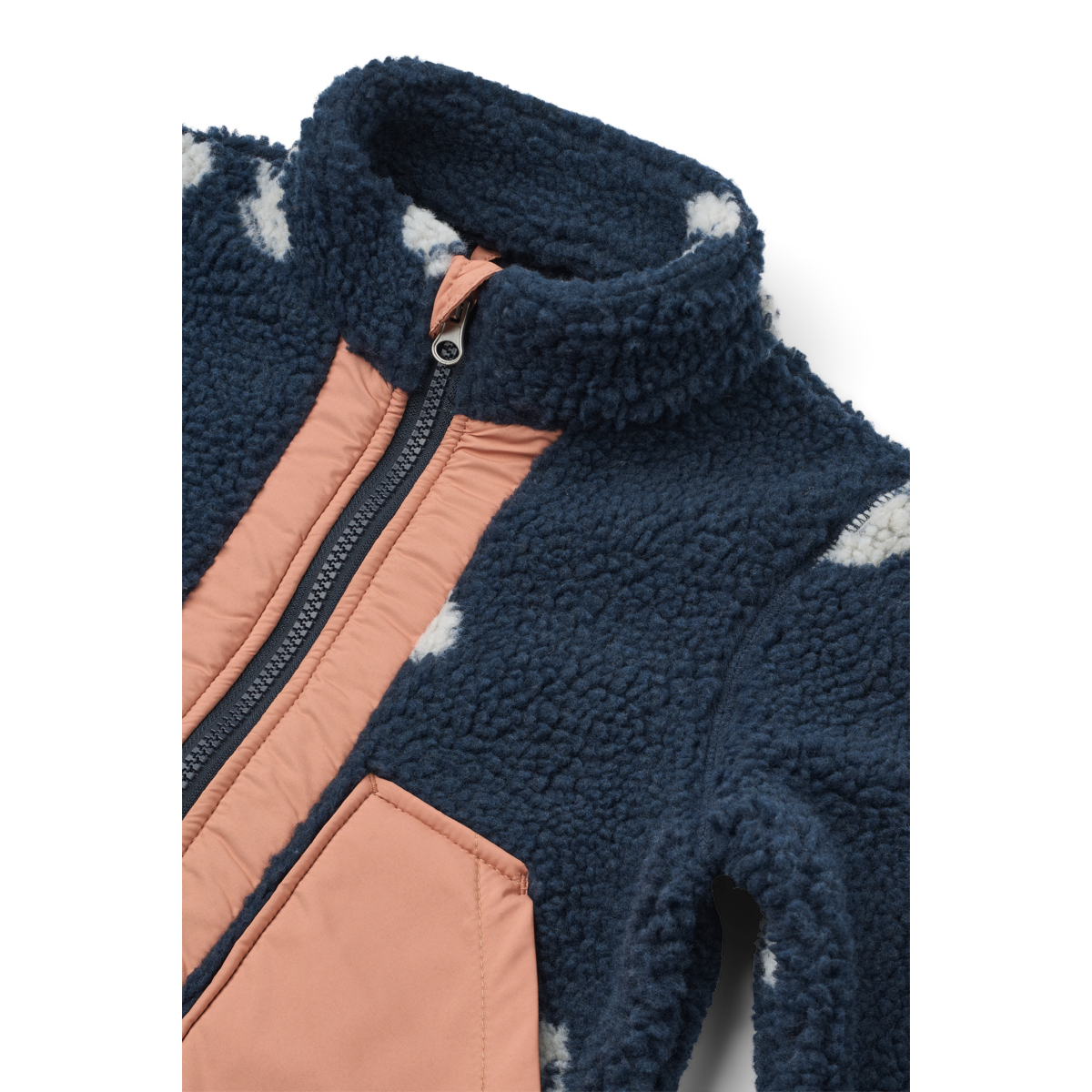 LIEWOOD - NOAM PILE JACKET - CHERRY BLOSSOM/CLASSIC NAVY