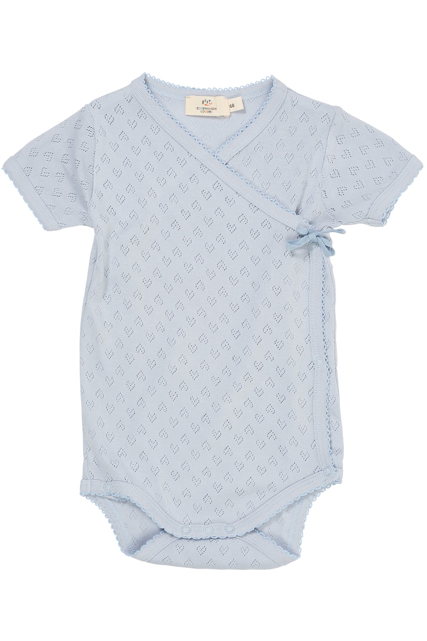 Copenhagen Colors Pointelle Heart Crossover Body SS