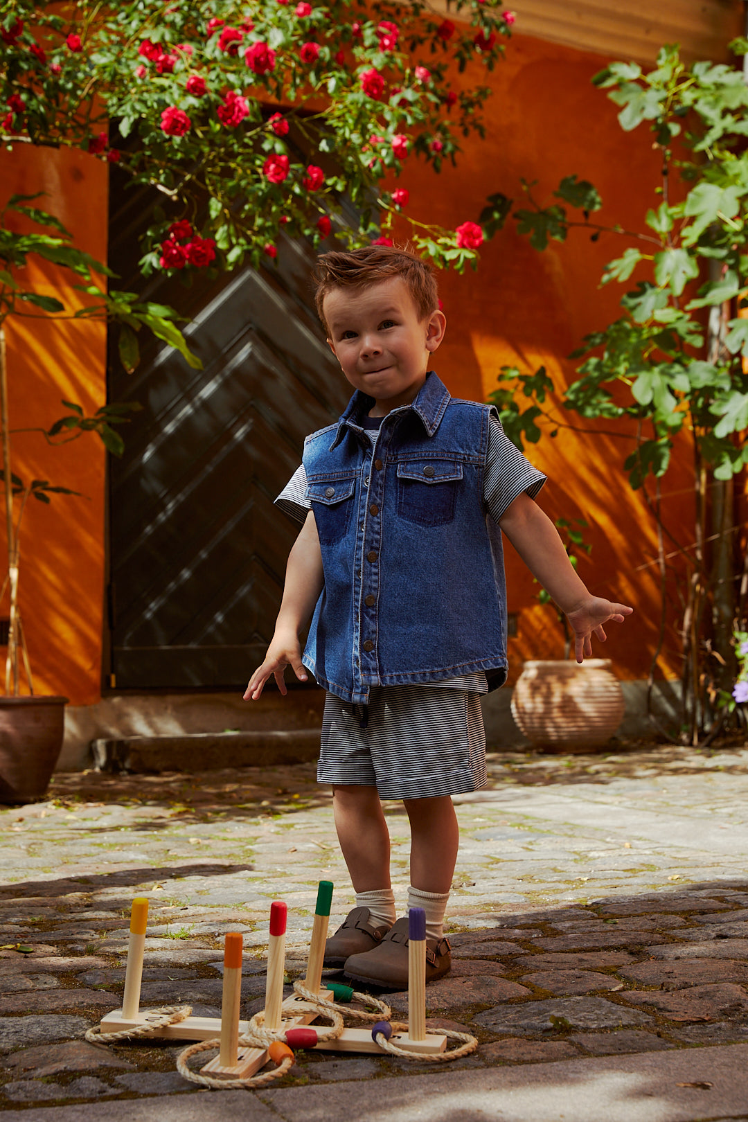 Copenhagen Colors Striped Shorts W. Fold Up
