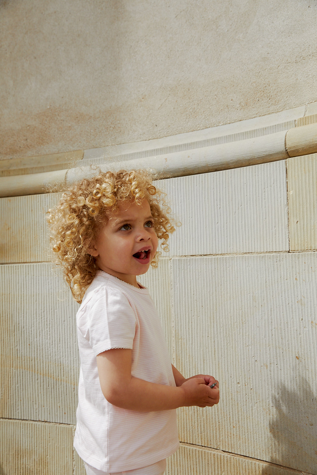 Copenhagen Colors Striped T-shirt W. Ruffle Sleeves