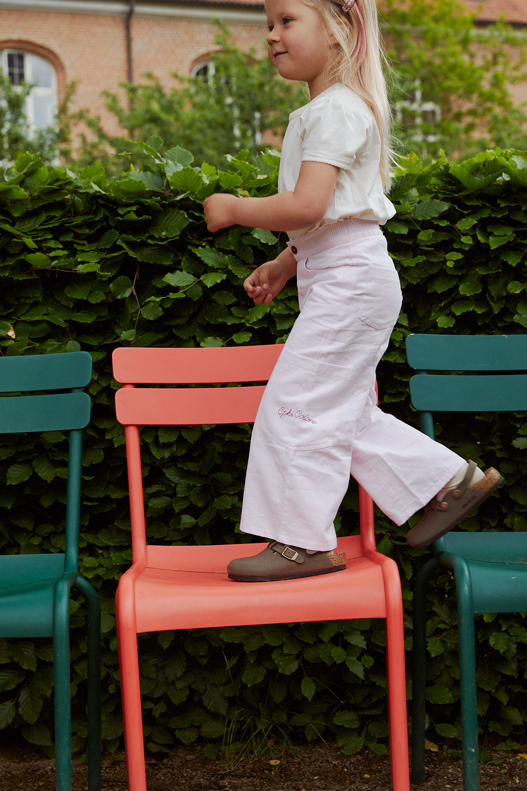 Copenhagen Colors Striped Wide Pants W. Pockets