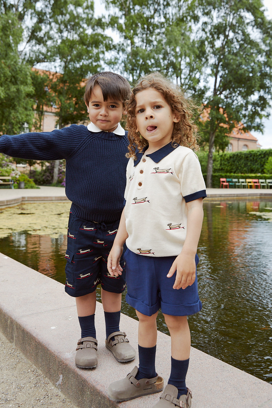 Copenhagen Colors Twill Shorts W. Pockets & Embroidery