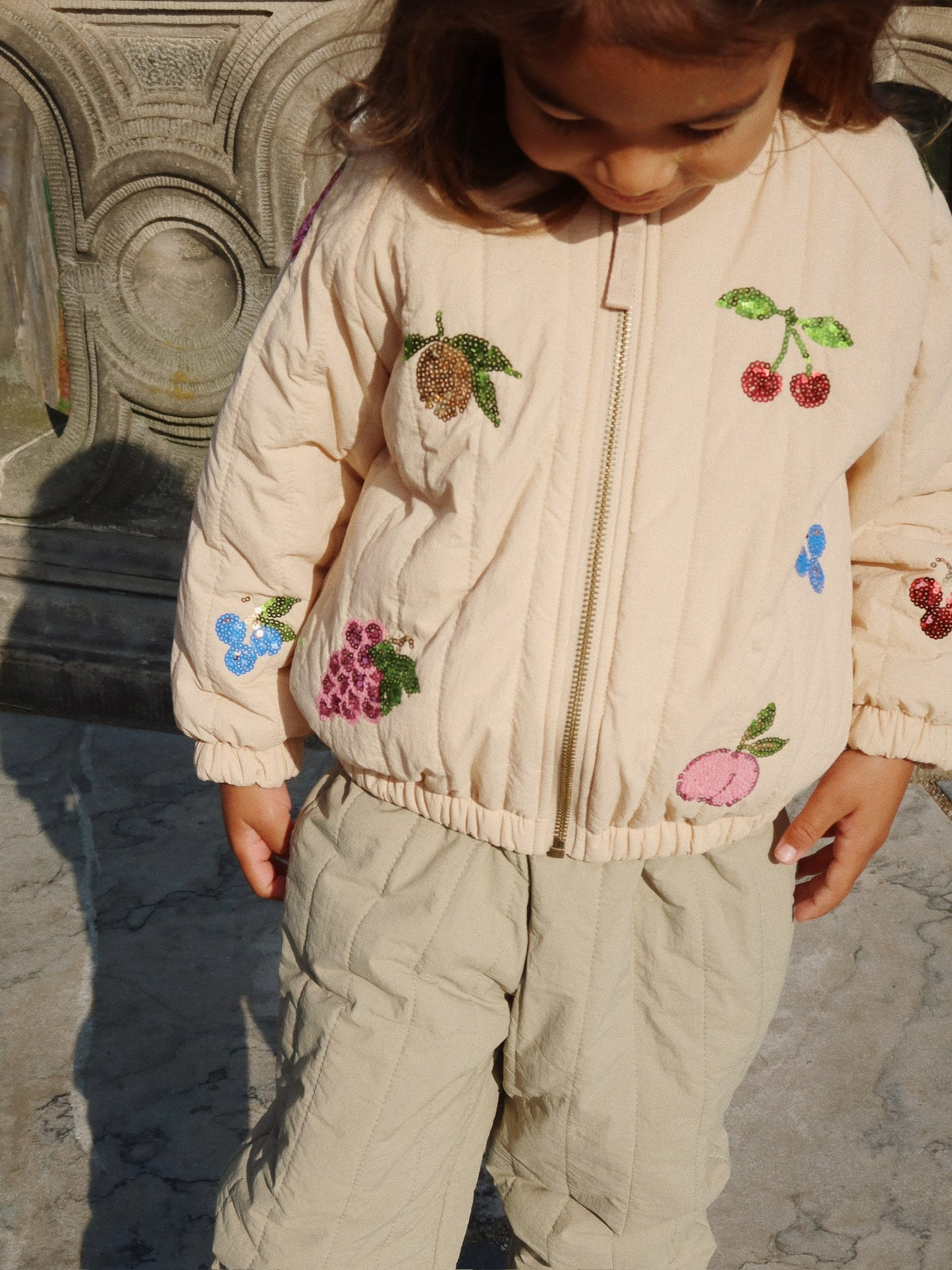 KONGES SLØJD - JUNO SEQUIN BOMBER JACKET - FRAPPÉ
