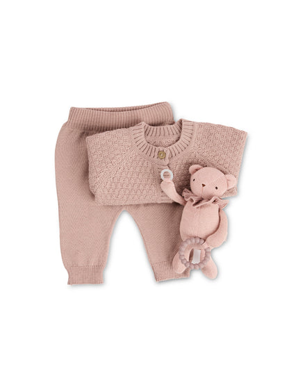 SMALLSTUFF - Pants - Flat Knit Merino wool - Powder