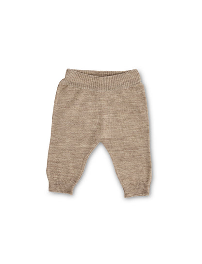 SMALLSTUFF - Pants, flat knit - Merino wool - Nature