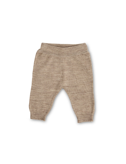 SMALLSTUFF - Pants, flat knit - Merino wool - Nature