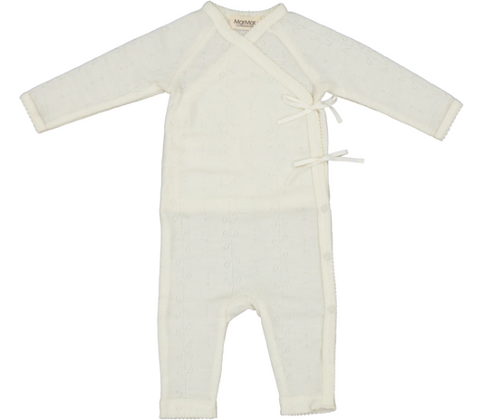 MarMar Copenhagen Wool Pointelle Newborn Rula Romper