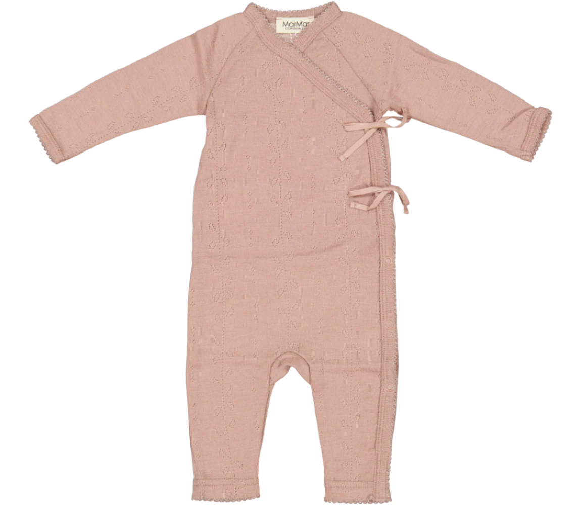 MarMar Copenhagen Wool Pointelle Newborn Rula Romper