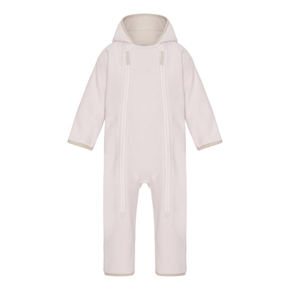 VER de TERRE Rose Powder Doubleface Fleece babysuit