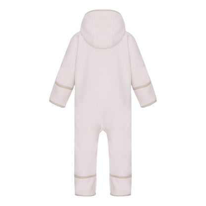 VER de TERRE Rose Powder Doubleface Fleece babysuit