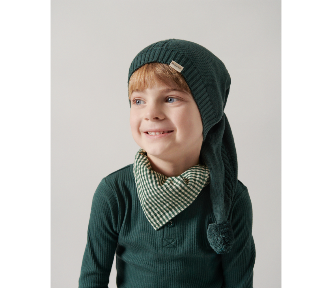 MarMar Copenhagen Cotton Rayon Knit Cable Alfen Hat Pine