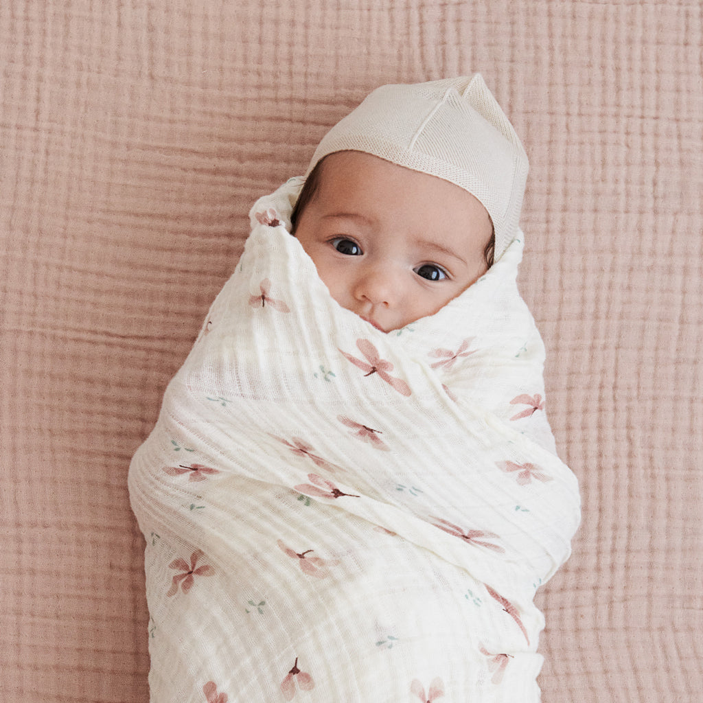 Cam Cam Copenhagen Swaddle Windflower Creme