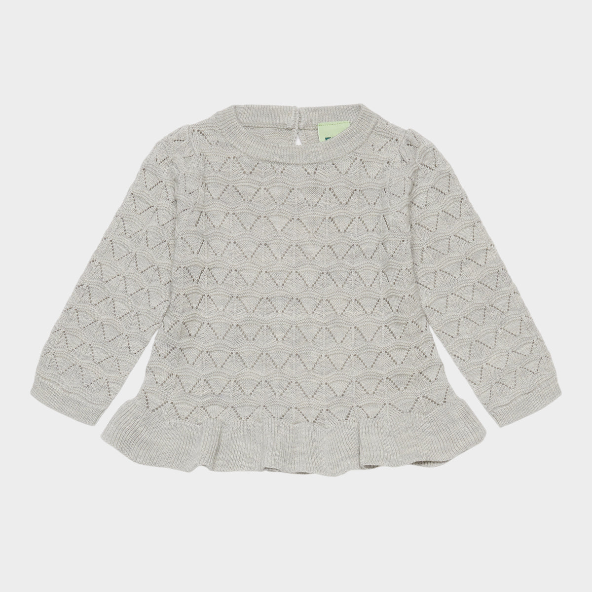 FUB - Baby Pointelle Tee - Light Grey Melange