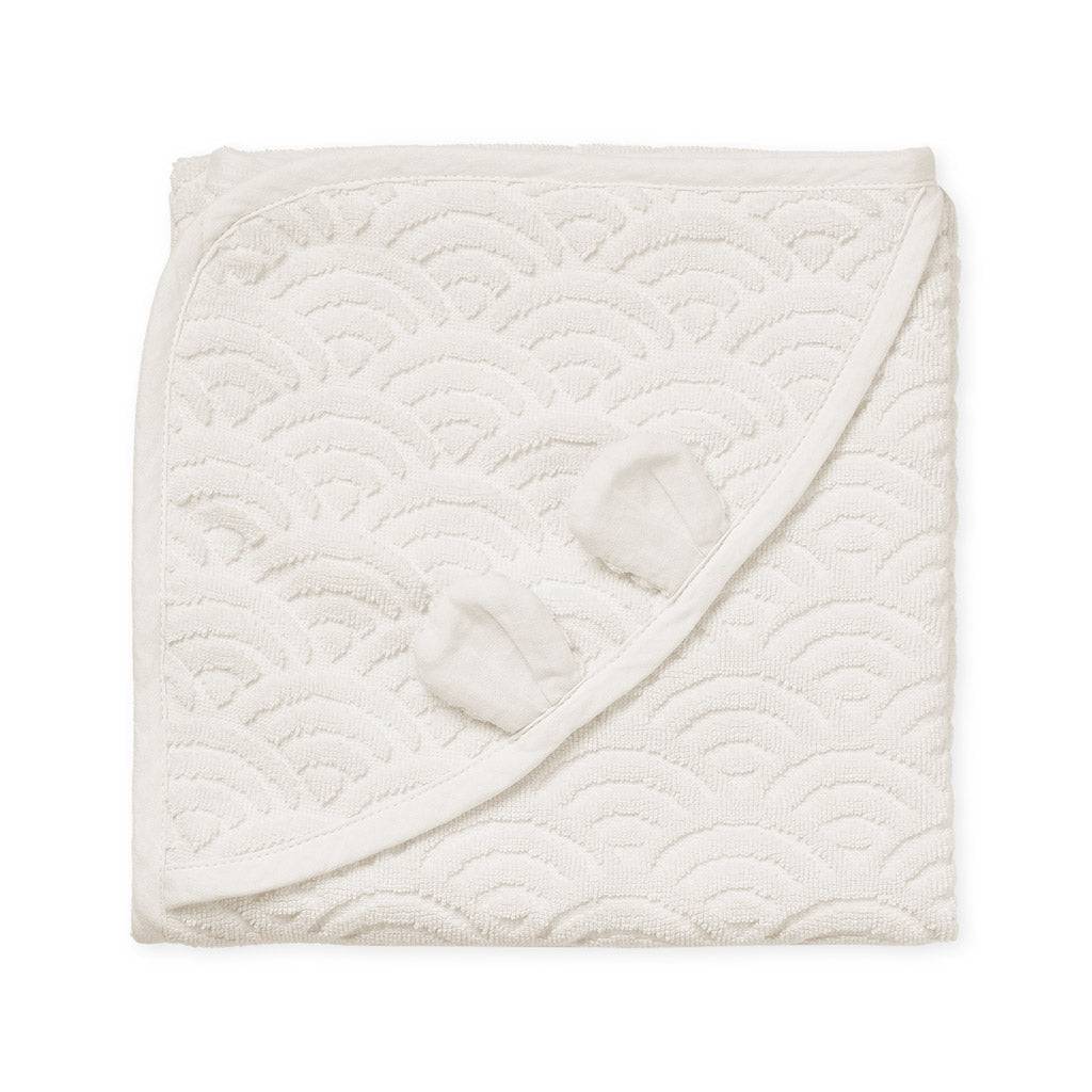 Cam Cam Copenhagen Baby Towel Hooded w/ears Off White