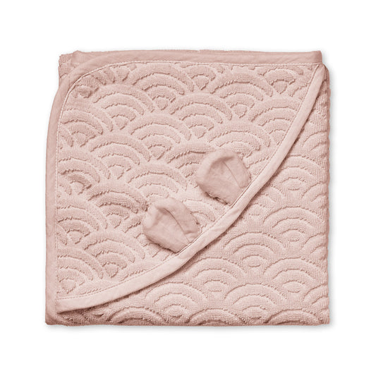 Cam Cam Copenhagen Babyhandtuch mit Kapuze und Ohren, Dusty Rose