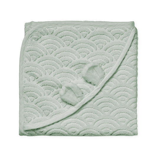 Cam Cam Copenhagen Babyhandtuch mit Kapuze und Ohren, Dusty Green