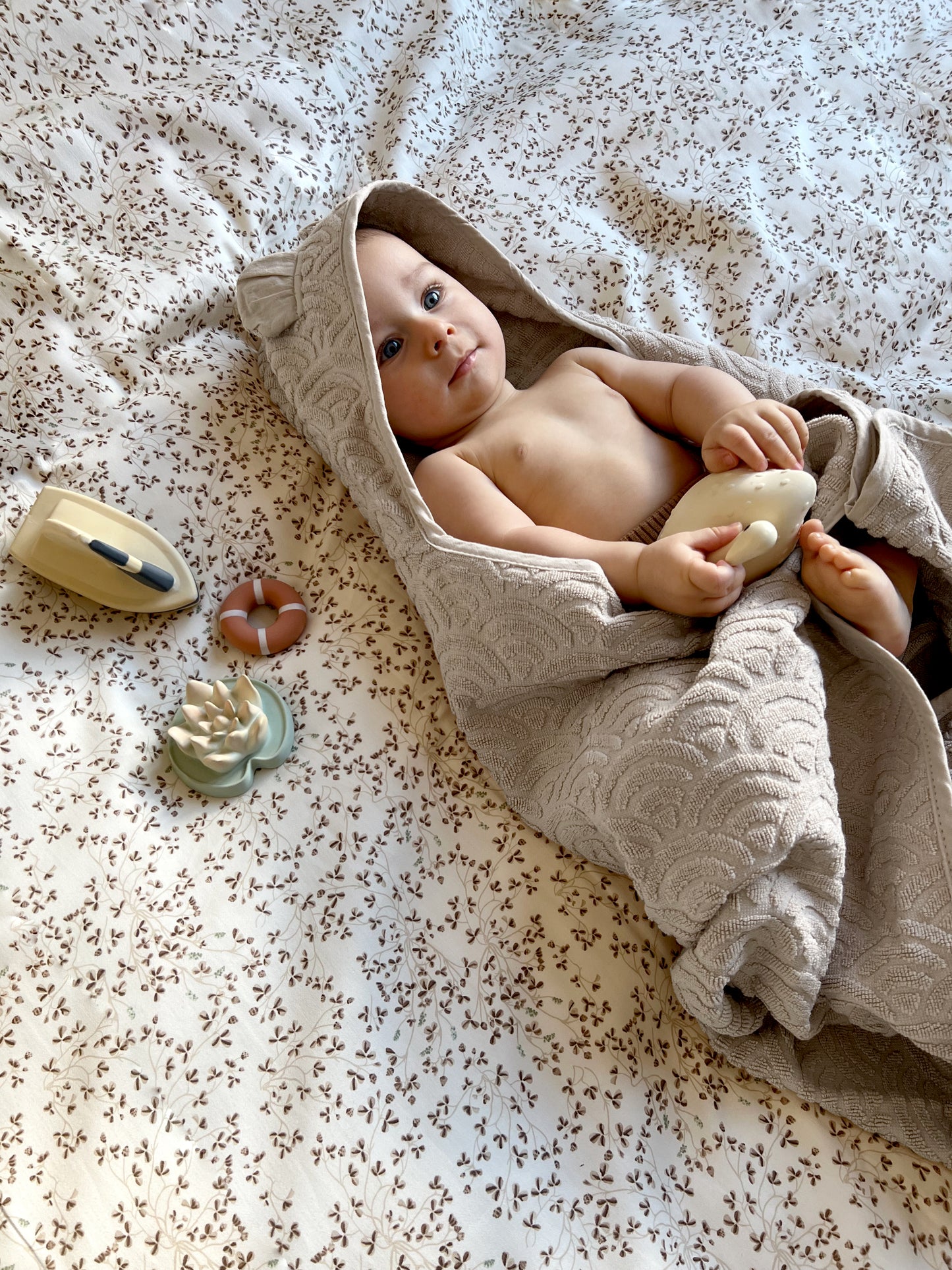 Cam Cam Copenhagen Baby Towel w/ears Classic Grey