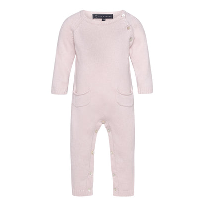 VER de TERRE Rose Powder Cashmere Babysuit