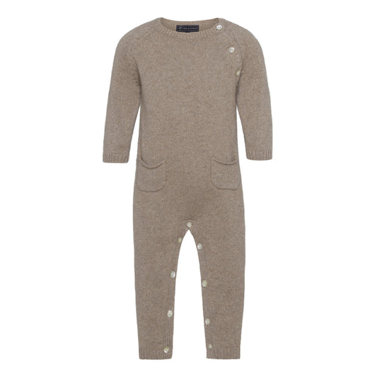 VER de TERRE Cashmere Babysuit Bear Melange