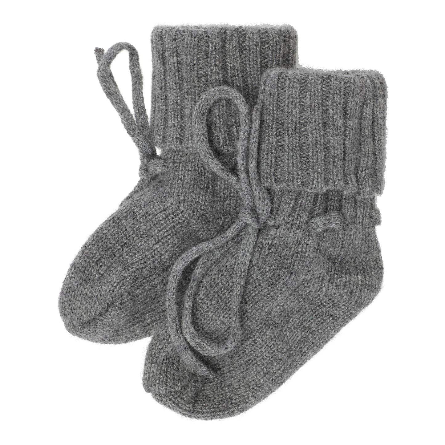 VER de TERRE Grey Melange Cashmere Baby Socks