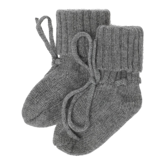 VER de TERRE Gray Melange Cashmere Baby Socks