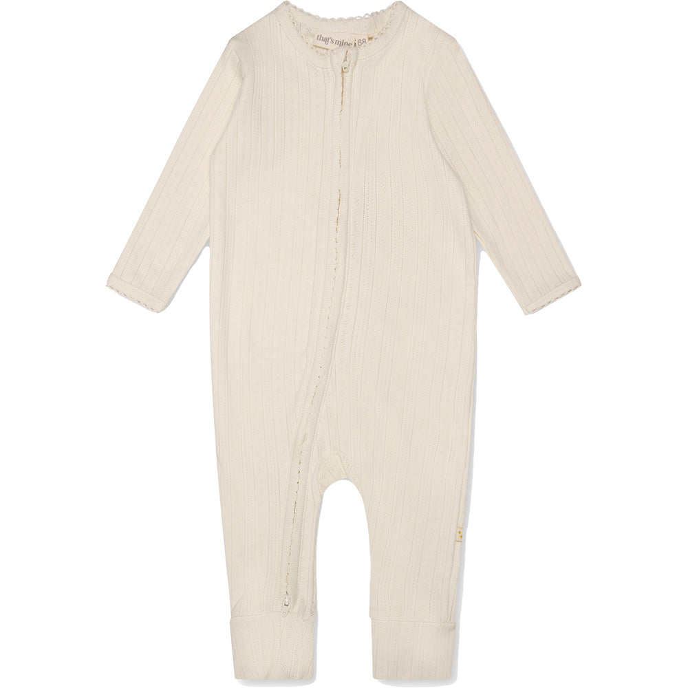 That's Mine Allie Onesie Antique White