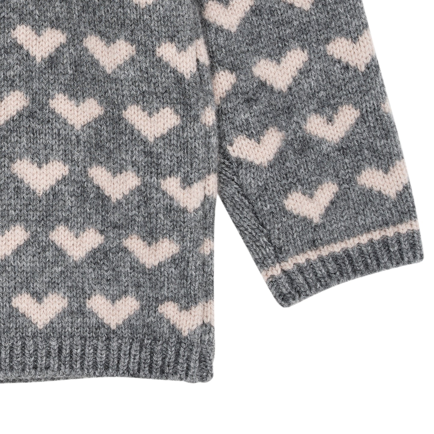 Copenhagen Colors Cashmere Cardigan with Hearts