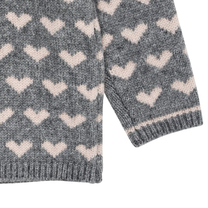 Copenhagen Colors Cashmere Cardigan with Hearts