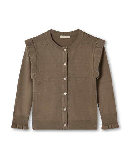 FLIINK - FAME CARDIGAN - PINE BARK