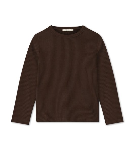 FLIINK - KENNA LS BLOUSE - COFFEE BEAN