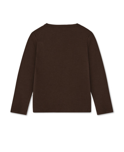 FLIINK - KENNA LS BLOUSE - COFFEE BEAN