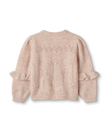 Fliink Star Puff Cardigan Peach Whip