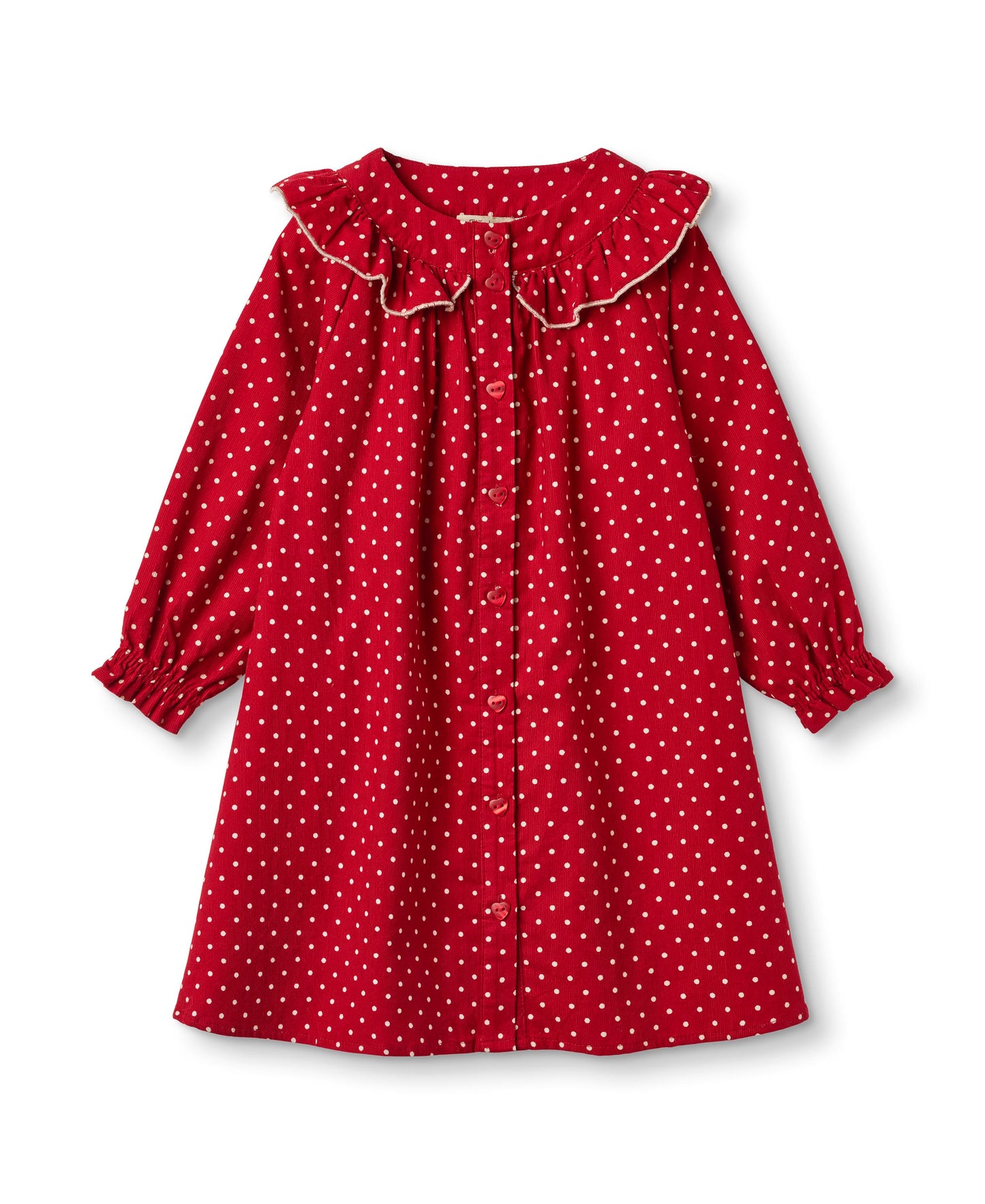 Fliink Dolly Dot Collar Dress Pompeian Red