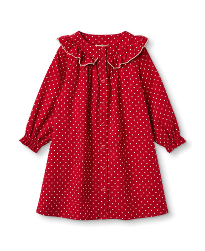 Fliink Dolly Dot Collar Dress Pompeian Red