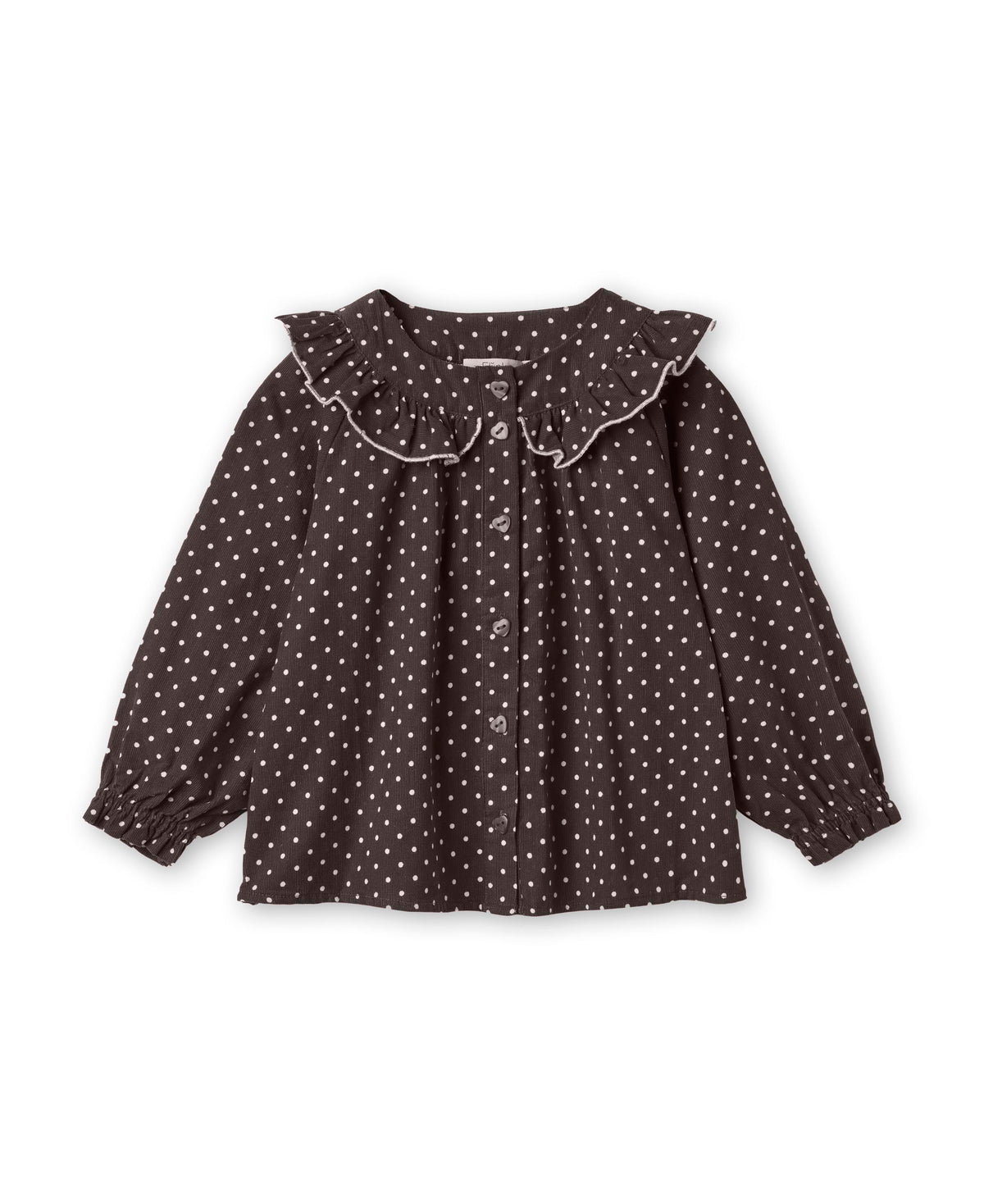 FLIINK - Dolly Dot Blouse - Coffee Bean Dot