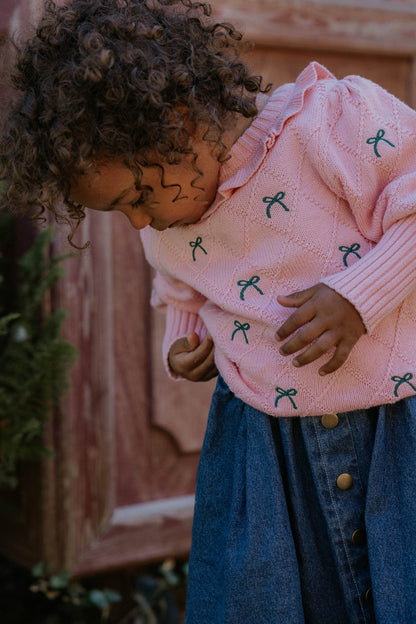 FLIINK - LUCIE BOW PULLOVER - CANDY PINK