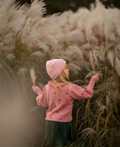 FLIINK - LUCIE BOW PULLOVER - CANDY PINK