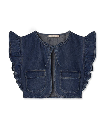 FLIINK - Don Waistcoat - Dark Denim Blue