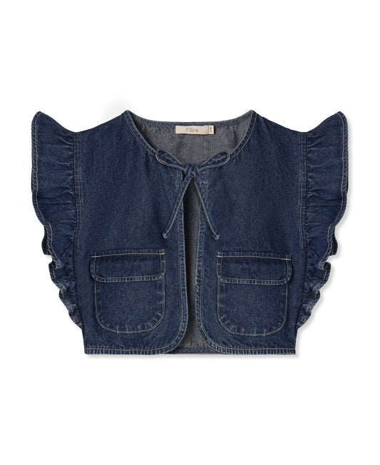 FLIINK - Don Waistcoat - Dark Denim Blue