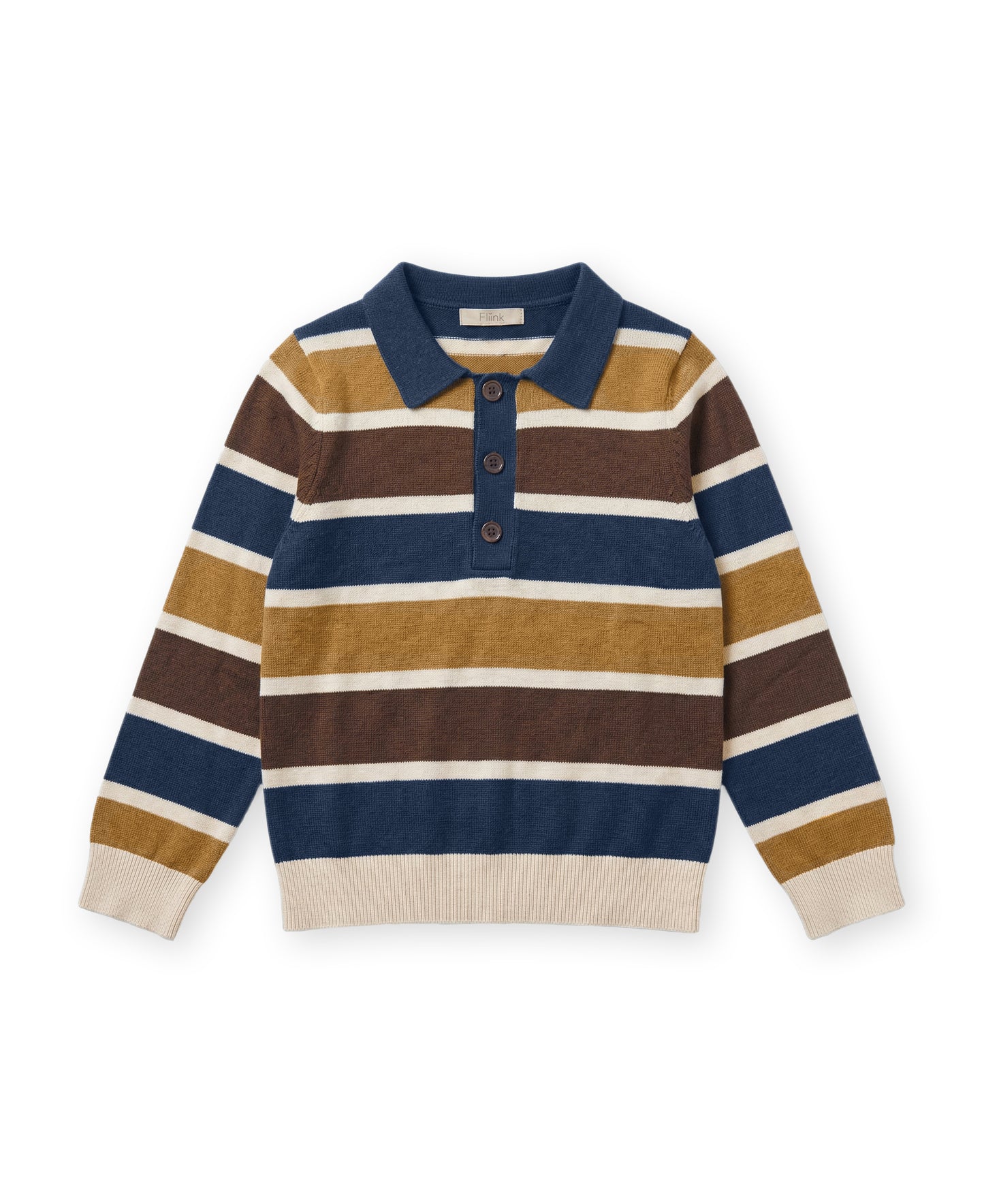 FLIINK - BENNY LS POLO - INSIGNIA MULTI STRIPE