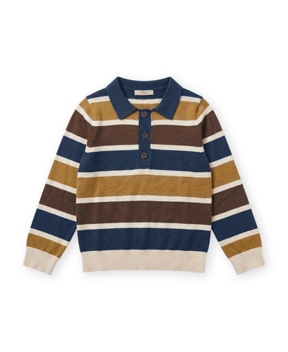 FLIINK - BENNY LS POLO - INSIGNIA MULTI STRIPE
