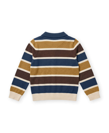 FLIINK - BENNY LS POLO - INSIGNIA MULTI STRIPE